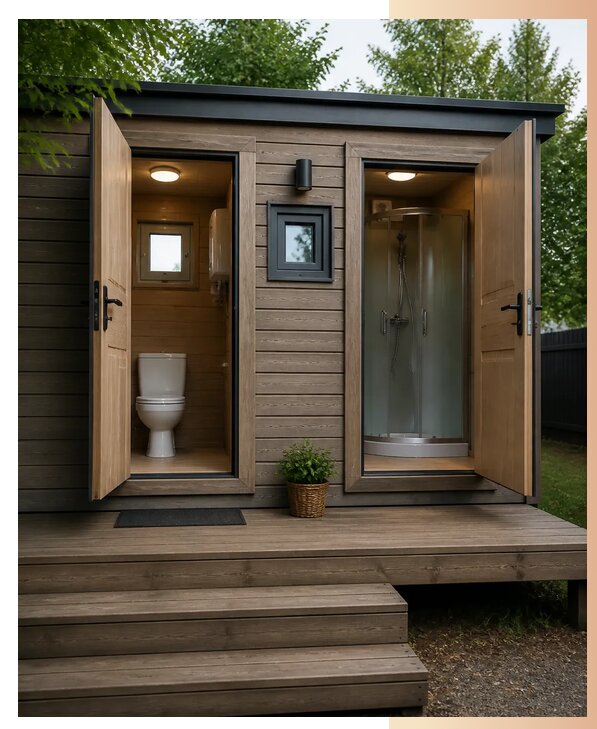 Дачные бытовки с туалетом и душем в Канске по цене от 163935 р. | БытовкаПрофи-Кнс
